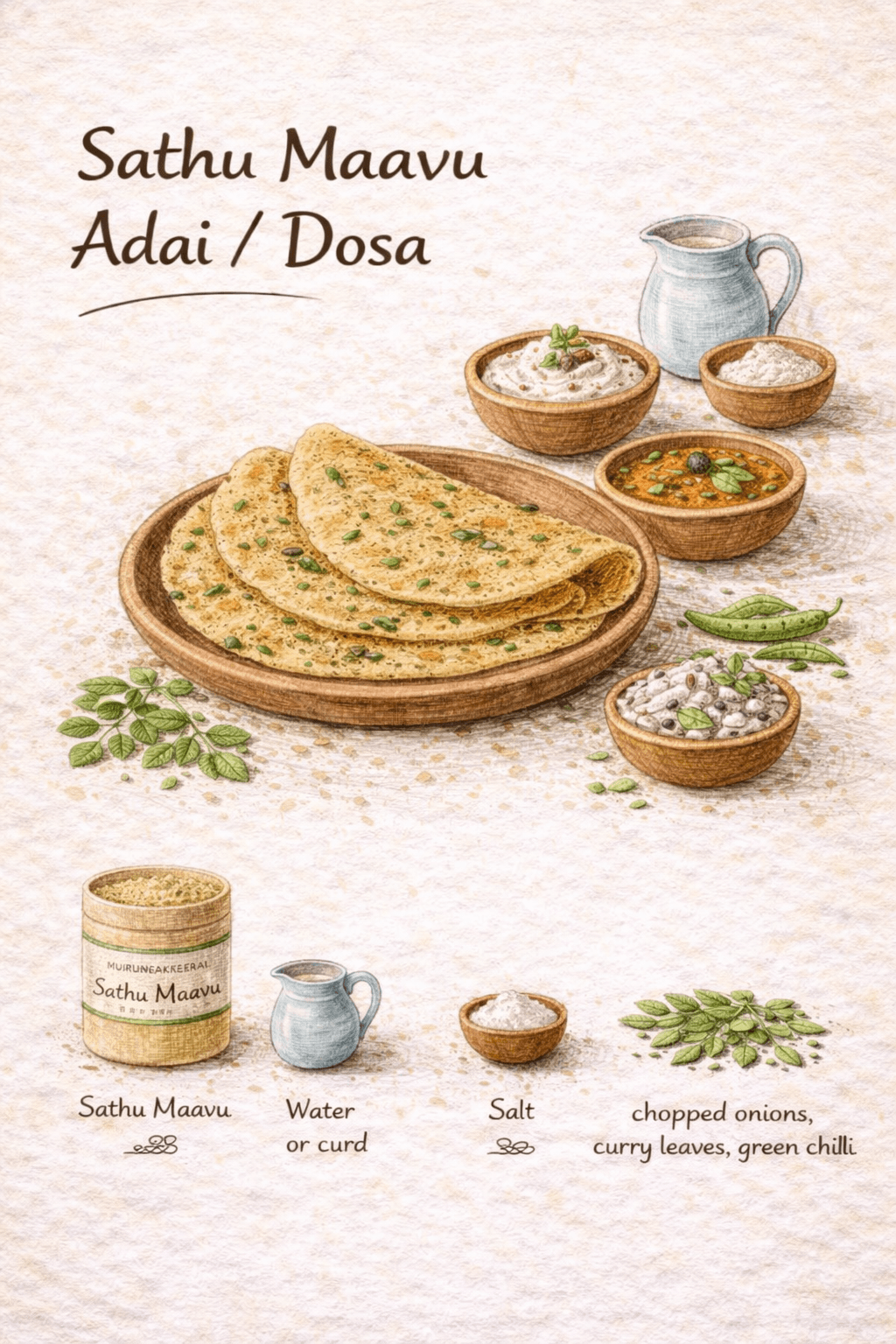 Sathu Maavu Adai / Dosa